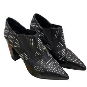 See By Chloe Black Silver Studded Booties 38/7.5